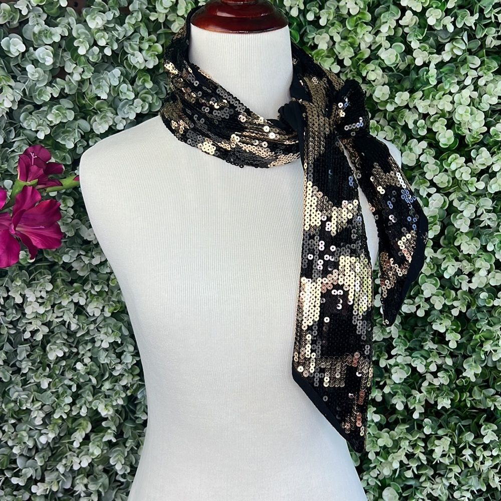 INC International Concepts Sequin Leopard Scarf